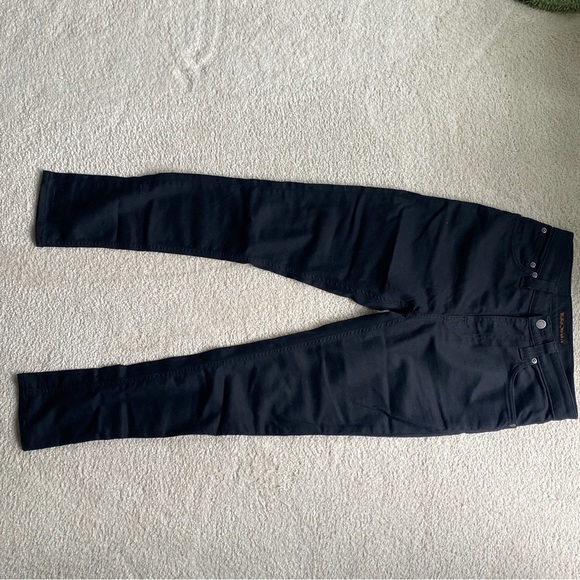 Nudie Jeans Black Pipe Led Clean Slate Organic Cotton 27 waist 30 length - Picture 4 of 7